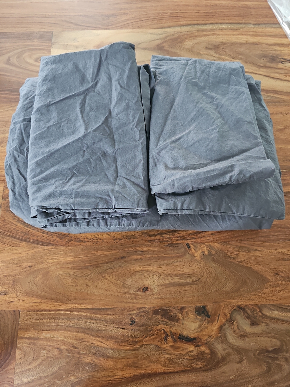 Quince Organic Cotton Percale Fitted Sheet Set In Charcoal, Sz Queen